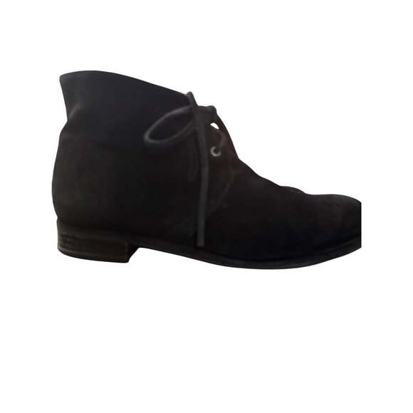 Via Spiga Womens Black Suede Ankle Booties Lace-Up Size 8M Leather Upper - Picture 9 of 12